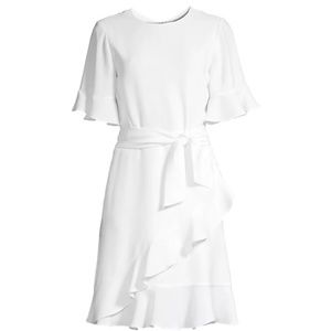 Shoshanna Andora Bell-Sleeve Dress in Ivory/White Size 4 NWT